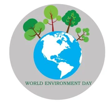 World environment day. World environment day concept. Green Eco Earth. World  Stock Illustration