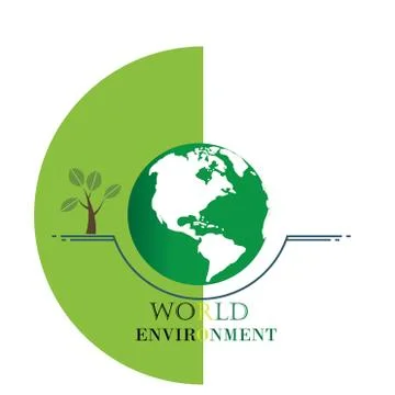 World environment day. World environment day concept. Green Eco Earth. World  Stock Illustration