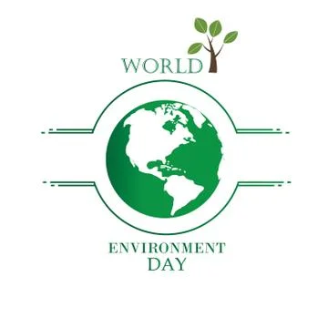 World environment day. World environment day concept. Green Eco Earth. World  Stock Illustration
