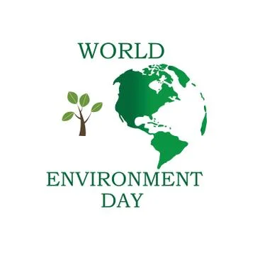 World environment day. World environment day concept. Green Eco Earth. World  Stock Illustration