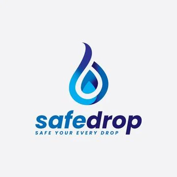 World Environment Safe Water Drop Logo Stock Illustration