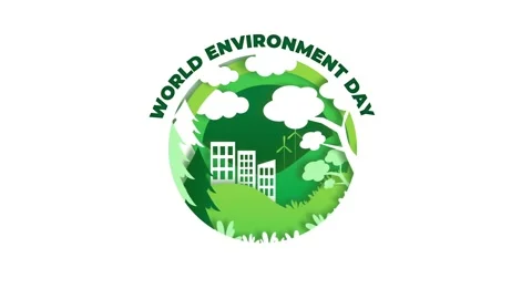 World Environmental Day Animation Background Stock Footage 194884688