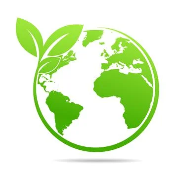 World environmental ,saving logo and ecology friendly concept Vector ill Stock Illustration