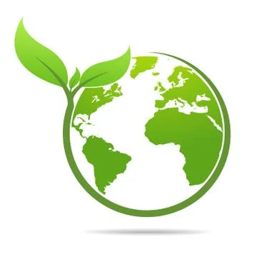 World environmental ,saving logo and ecology friendly concept Vector ill Stock Illustration