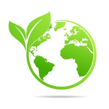 World environmental ,saving logo and ecology friendly concept Vector ill Stock Illustration