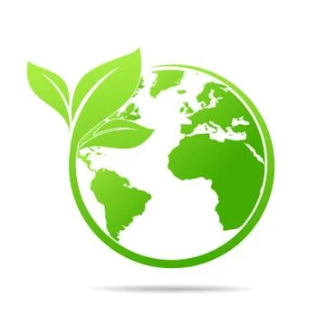 World environmental ,saving logo and ecology friendly concept Vector ill Stock Illustration