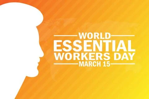 World Essential Workers Day, background Stock Illustration