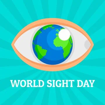 World eye day concept background, flat style Stockillustratie