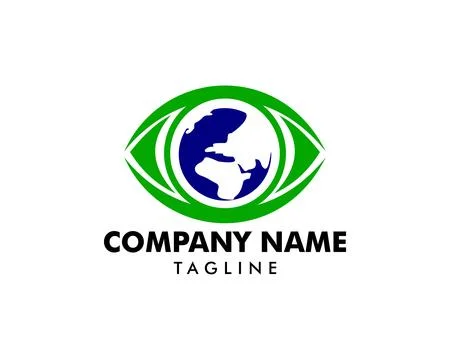 World Eye Logo Design Template Stock Illustration