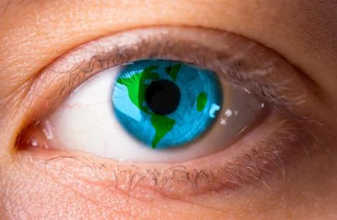 World in eye Stock Photos
