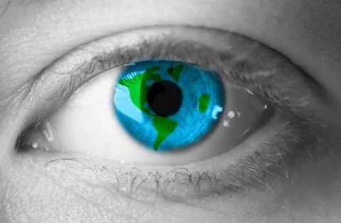 World in eye Stock Photos