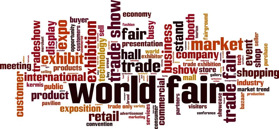 World fair word cloud Stock Illustration