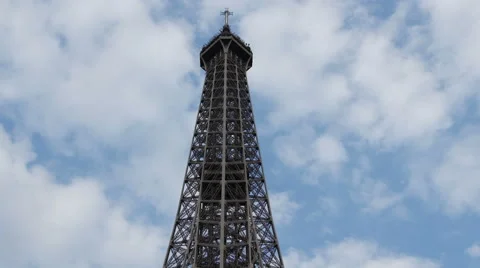 The world famous Eiffel Tower in natural light Stock Footage 60826845