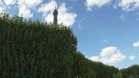 The world famous Eiffel Tower in natural light Stock Footage 60828715