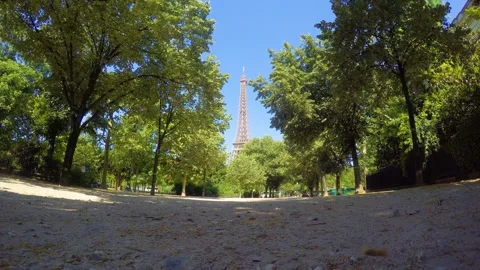 World famous Eiffel tower seen from the ground. Paris, France Stock Footage 285740032