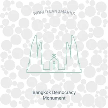 World Famous landmarks design with creative background vector Illustrazione stock