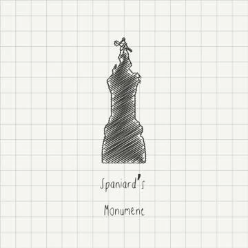 World Famous landmarks design with creative background vector Illustrazione stock