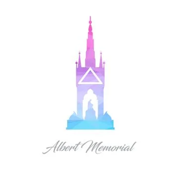 World Famous landmarks design with creative background vector Illustrazione stock