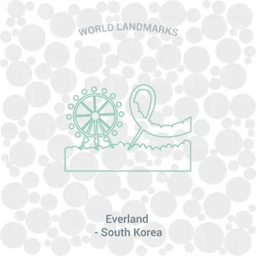 World Famous landmarks design with creative background vector 스톡 일러스트