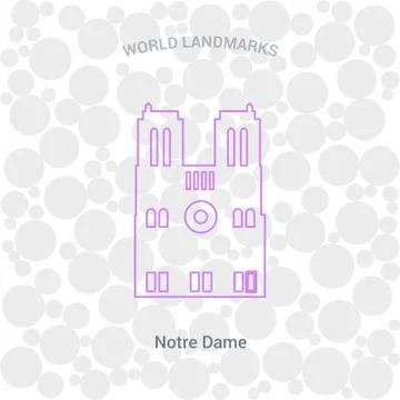 World Famous landmarks design with creative background vector Stock Illustration