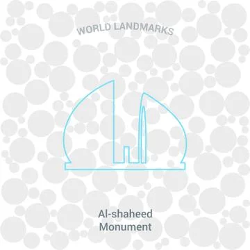 World Famous landmarks design with creative background vector Illustrazione stock