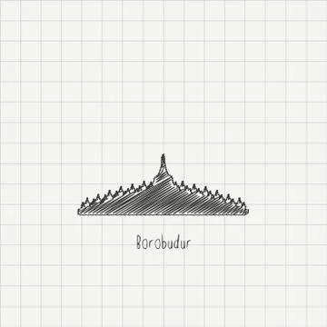 World Famous landmarks design with creative background vector Illustrazione stock