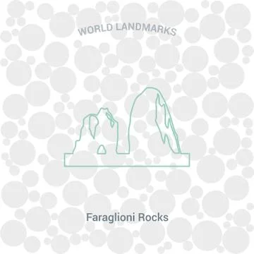 World Famous landmarks design with creative background vector 스톡 일러스트