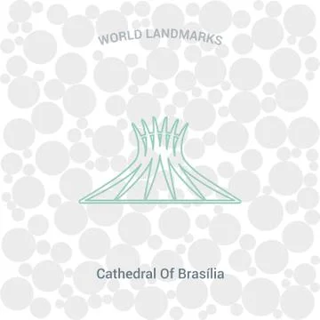 World Famous landmarks design with creative background vector Stock Illustration