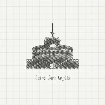 World Famous landmarks design with creative background vector Illustrazione stock