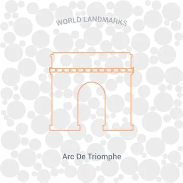 World Famous landmarks design with creative background vector 스톡 일러스트