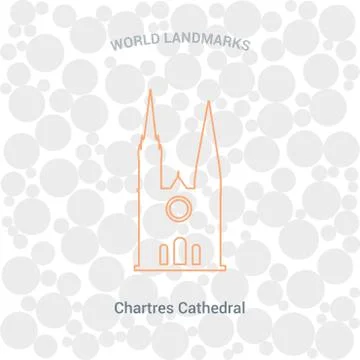 World Famous landmarks design with creative background vector Stock Illustration