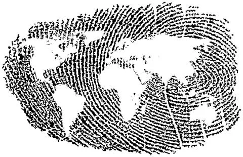 World fingerprint Stockillustratie