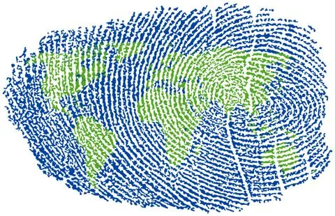 World Fingerprint Stockillustratie