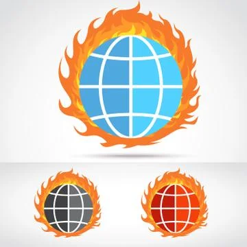 World of fire Illustrazione stock