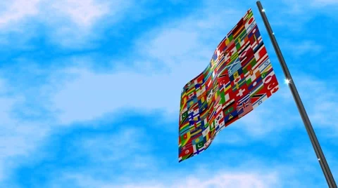 World Flag Animation Stock Footage 65988797