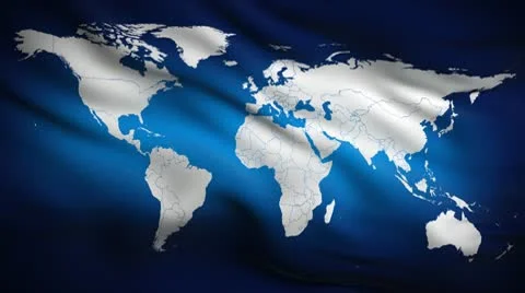 World on Flag HD. Looped. Видео 10728980
