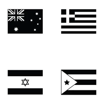 World flag icon set Stock Illustration