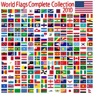 World flags collection world flags collection, abstract vector art illustr... Stock Photos