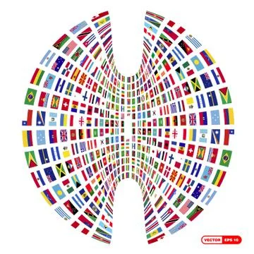 World flags design vector Illustrazione stock