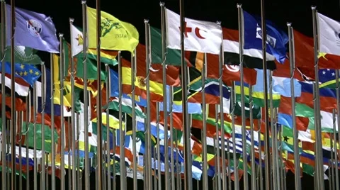 World flags Video stock 7747524