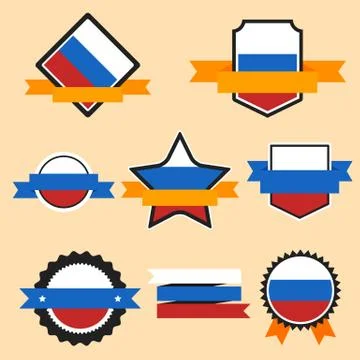 World Flags Series. Vector Flag of Russia. Stock Illustration