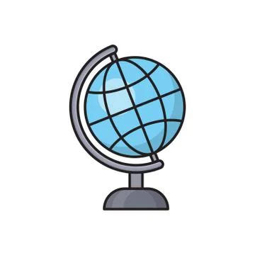 World flat color icon Stock Illustration
