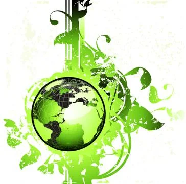 World floral Stock Illustration