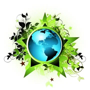 World floral Stock Illustration