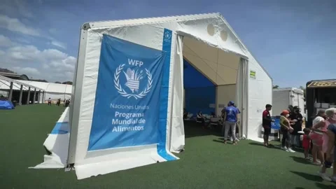 The World Food Programme seeks to assist 500,000 people in Venezuela after earth Video stock 338136283