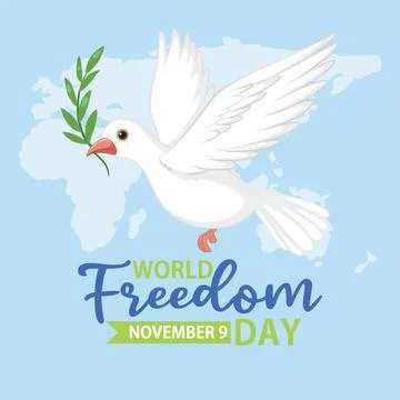 World freedom day postr template Stock Illustration