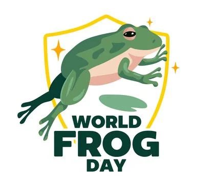 World Frog Day for the preservation of the frog ecosystem Stock Illustration