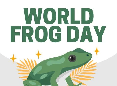 World Frog Day for the preservation of the frog ecosystem Stock Illustration