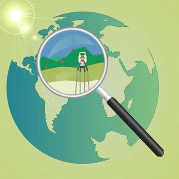 World geodetic system Stock Illustration