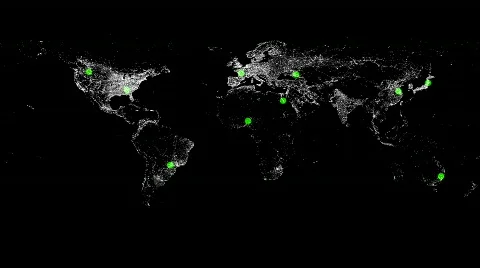 World geographical map silhouette Stock Footage 355678